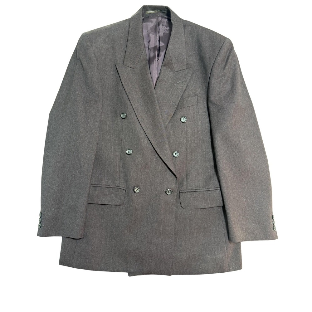 Alexandre London Blazer Mens 40R Purple Pure Wool‎ Double Breasted Jacket
